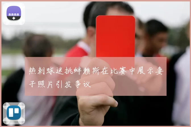 热刺球迷挑衅赖斯在比赛中展示妻子照片引发争议